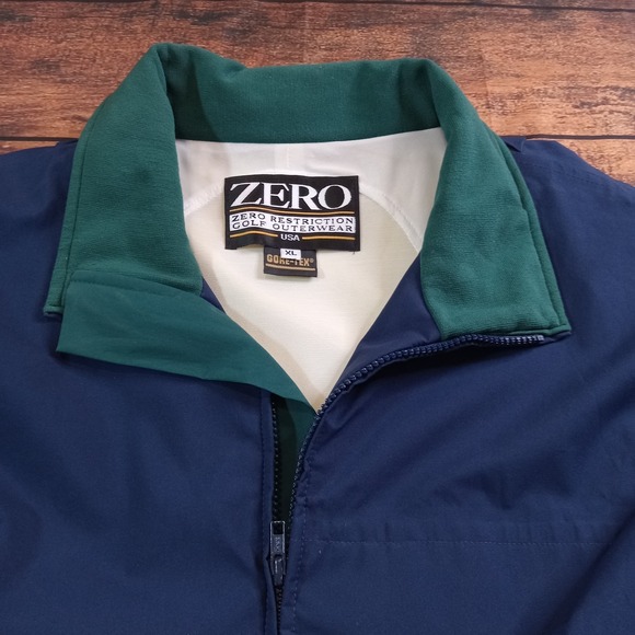 Zero Restriction Gore-Tex Golf Outerwear Full Zip Lined Jacket Men's XL Blue - Picture 1 of 11